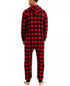 Family Pajamas Mens Matching 1 Piece Red Check Printed Pajamas Small